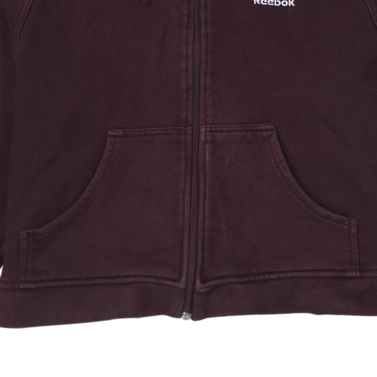 Reebok Women's Maroon Full Zip Hoodie Size L Classic Fit