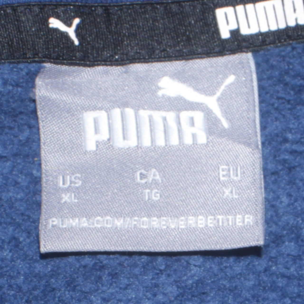 Puma Men's Blue XL Pullover Hoodie with Logo Graphic Print