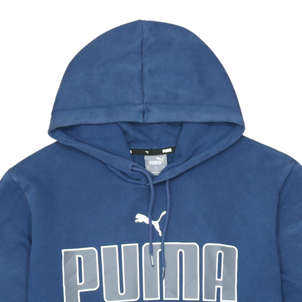 Puma Men's Blue XL Pullover Hoodie with Logo Graphic Print