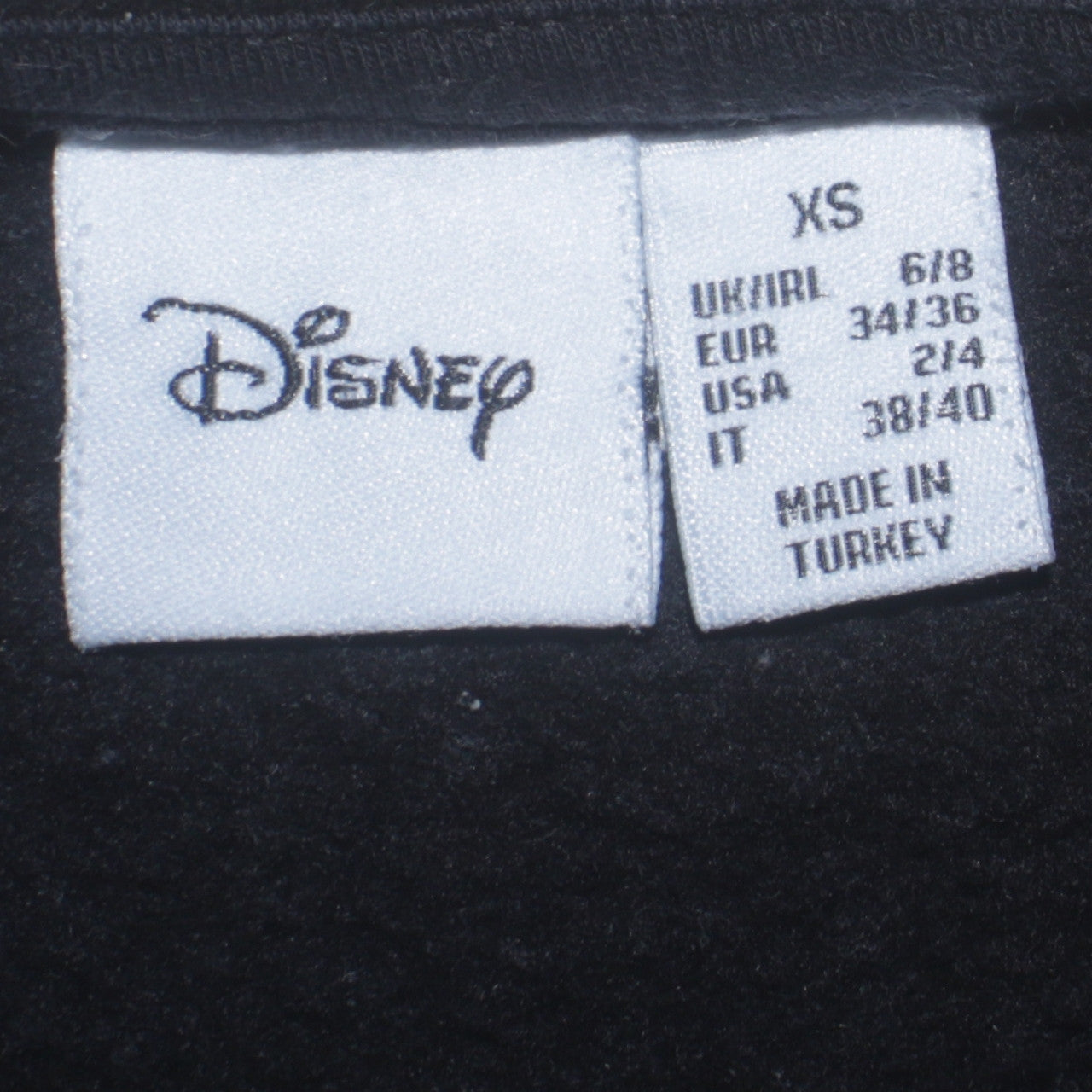 Disney Womens Black XS Pullover Sweatshirt Mickey & Friends Graphic Print