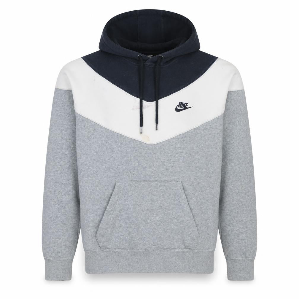 Nike Men’s Grey Pullover Hoodie M Sports Fleece Logo