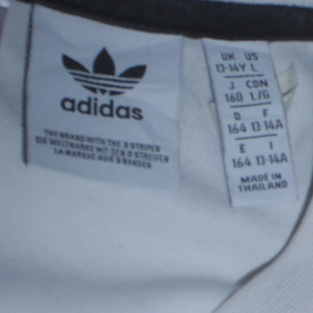 Adidas Boys Green & White Colourblock Crew Neck Sweatshirt Size 13-14 Years