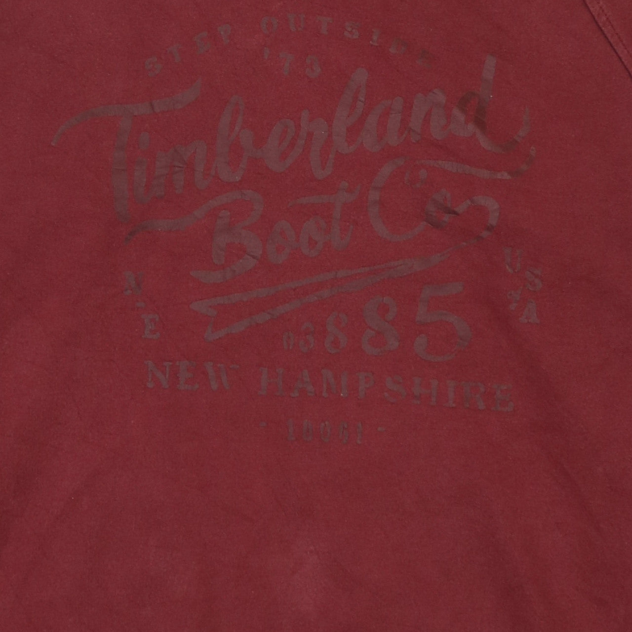 Timberland Men's Red Pullover Hoodie M Graphic Print Fleece