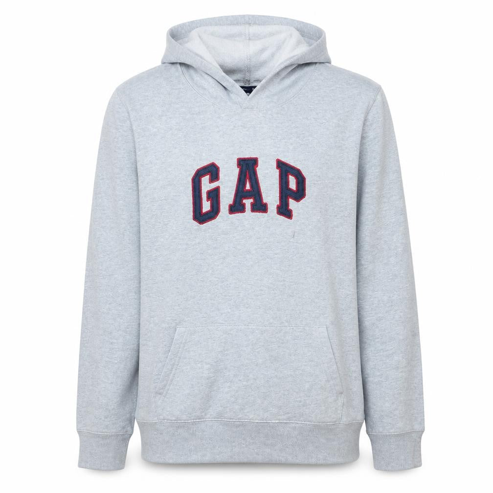 Gap Mens Grey Pullover Hoodie M Stretch Cotton Blend