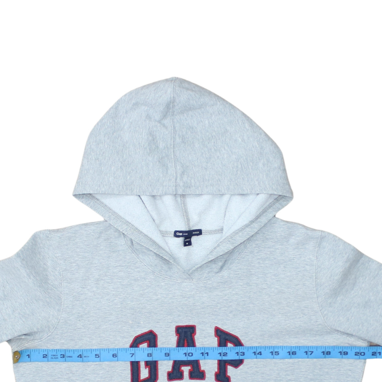 GAP Mens Grey Pullover Hoodie M Stretch Cotton Blend