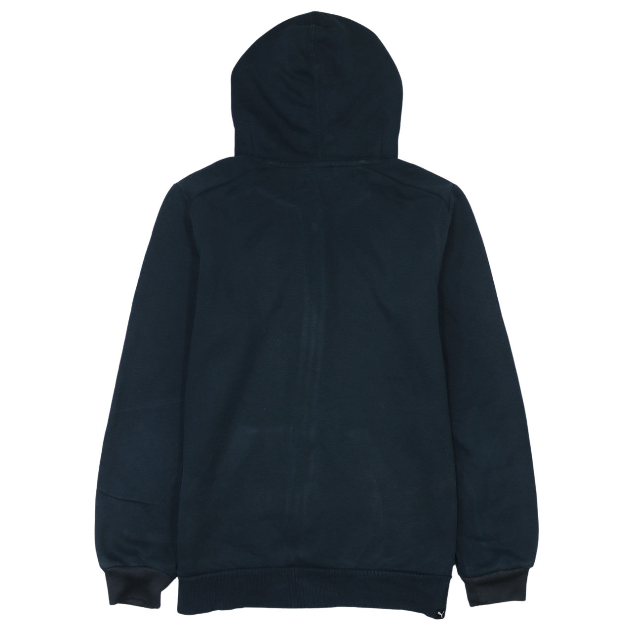 Puma Boys Black Full Zip Hoodie 15-16 Years Graphic Logo Fleece