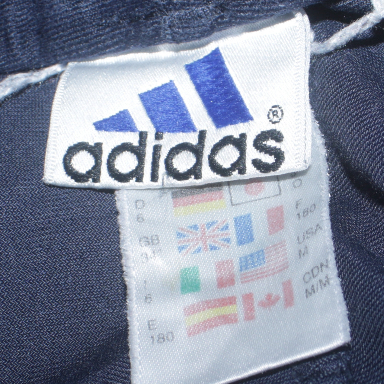 Adidas Men's Blue Velour Track Pants M Regular Fit Straight Leg