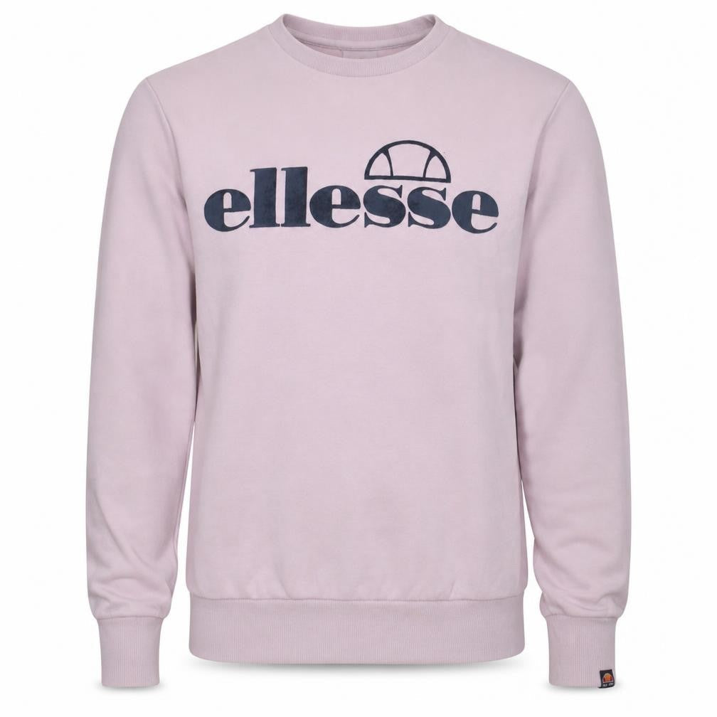 Ellesse Mens Pink Crew Neck Sweatshirt Size S Cotton Blend