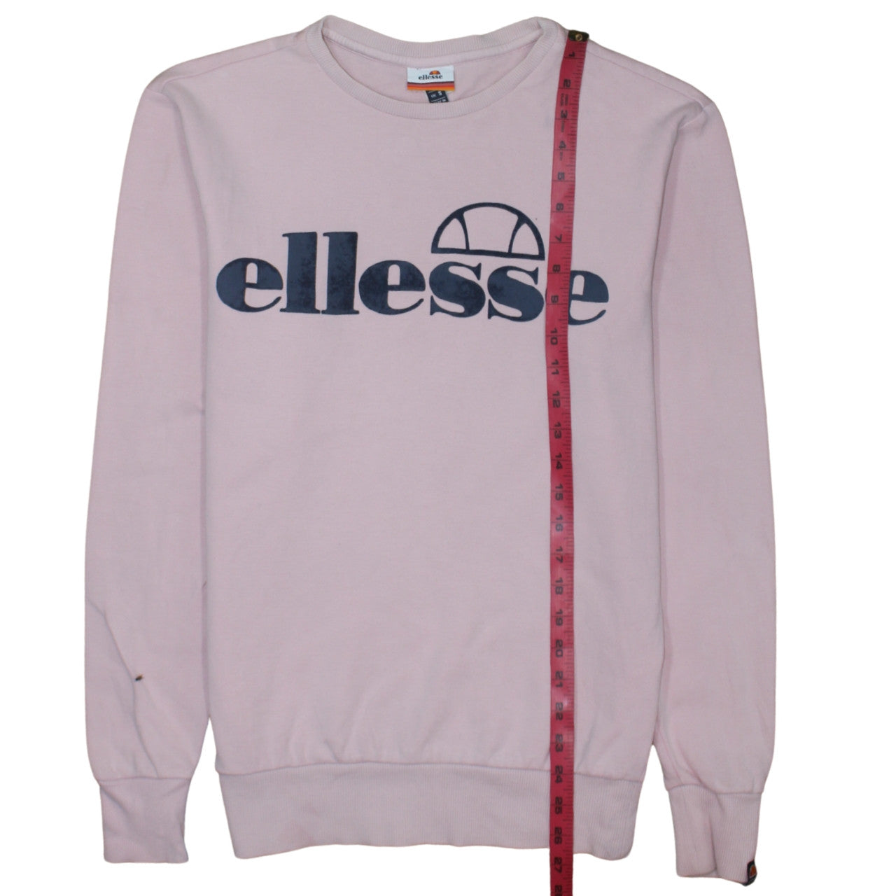 Ellesse Mens Pink Crew Neck Sweatshirt Size S Cotton Blend
