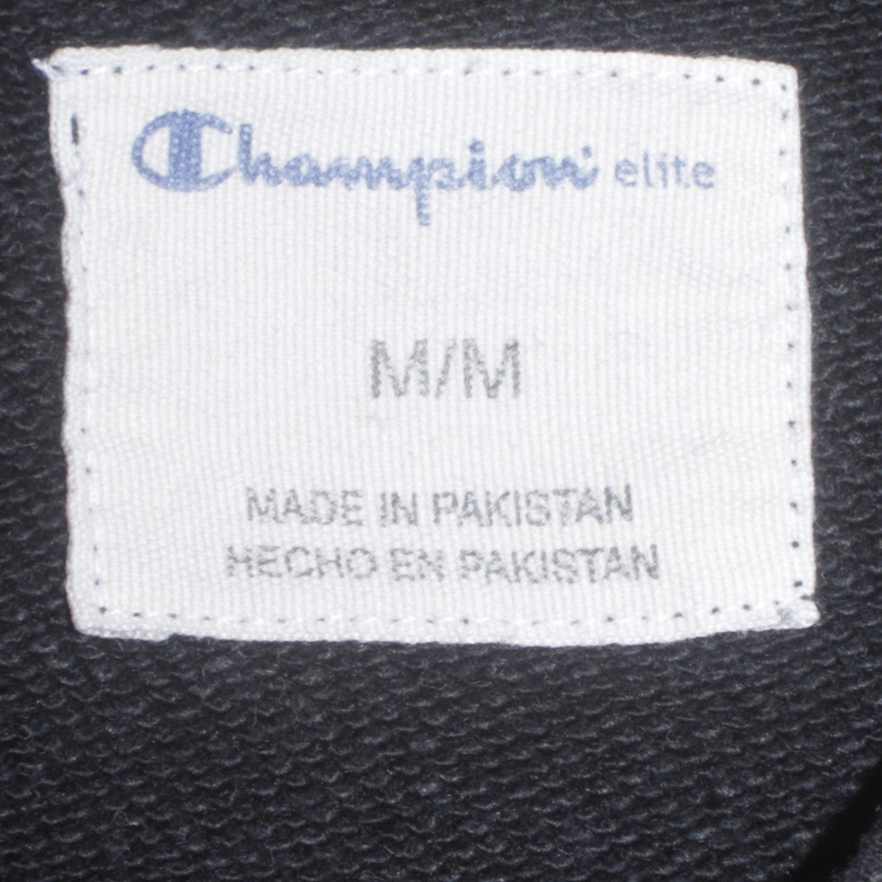 Champion Men's Black Crew Neck Embroidered Logo Sweatshirt M