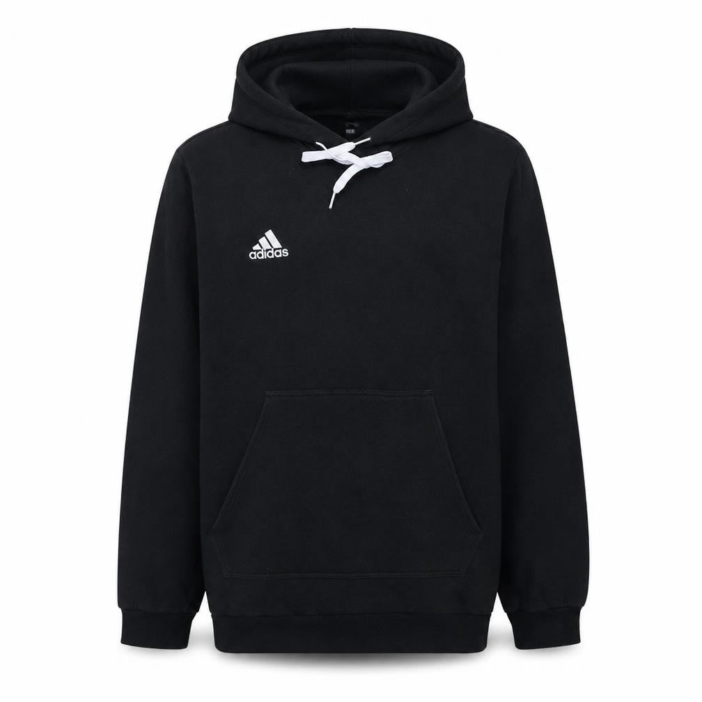 Adidas Men's Black Pullover Hoodie L Logo Fleece Sportswear