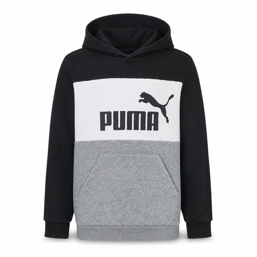 Puma Boys Black Colourblock Pullover Hoodie 13-14 Years