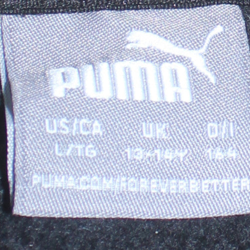 Puma Boys Black Colourblock Pullover Hoodie 13-14 Years