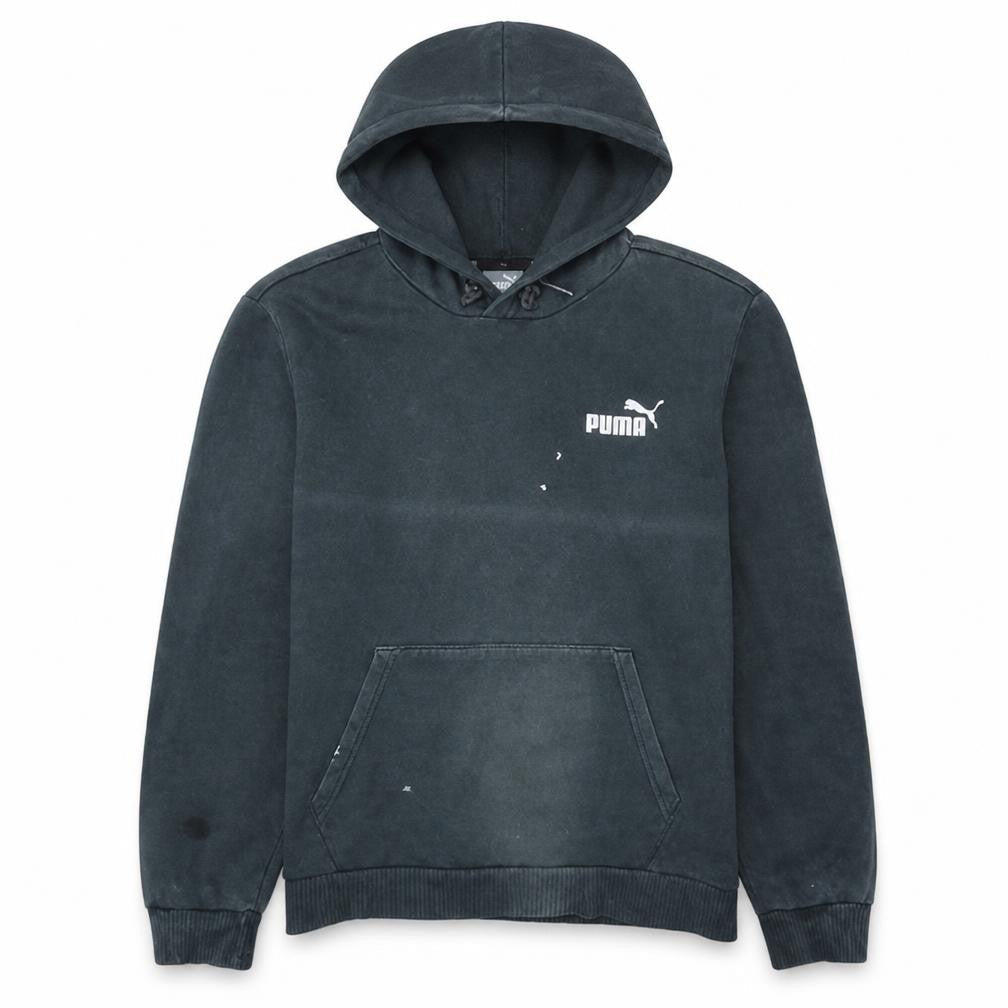 Puma Men’s Black Pullover Hoodie Small Regular Fit Logo Fleece