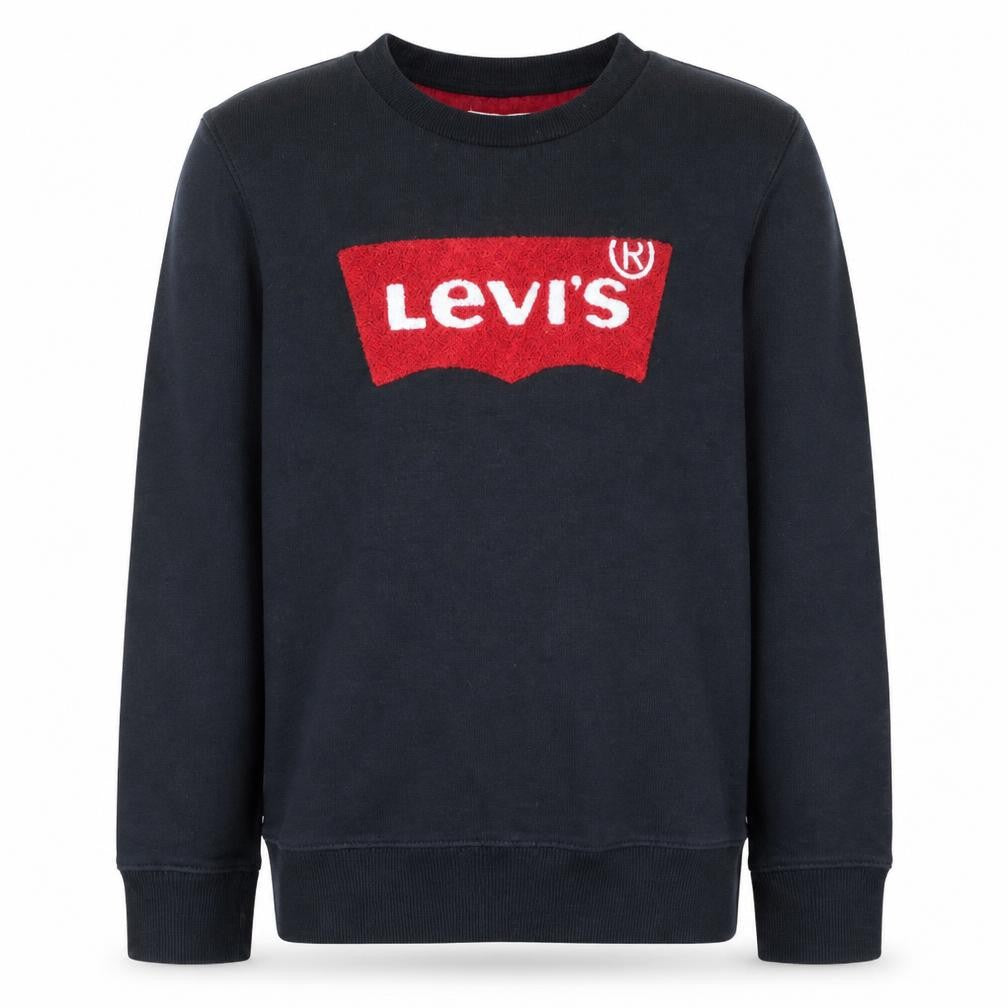Levi's Boys Black Logo Crew Neck Pullover Sweatshirt Size 12 Years