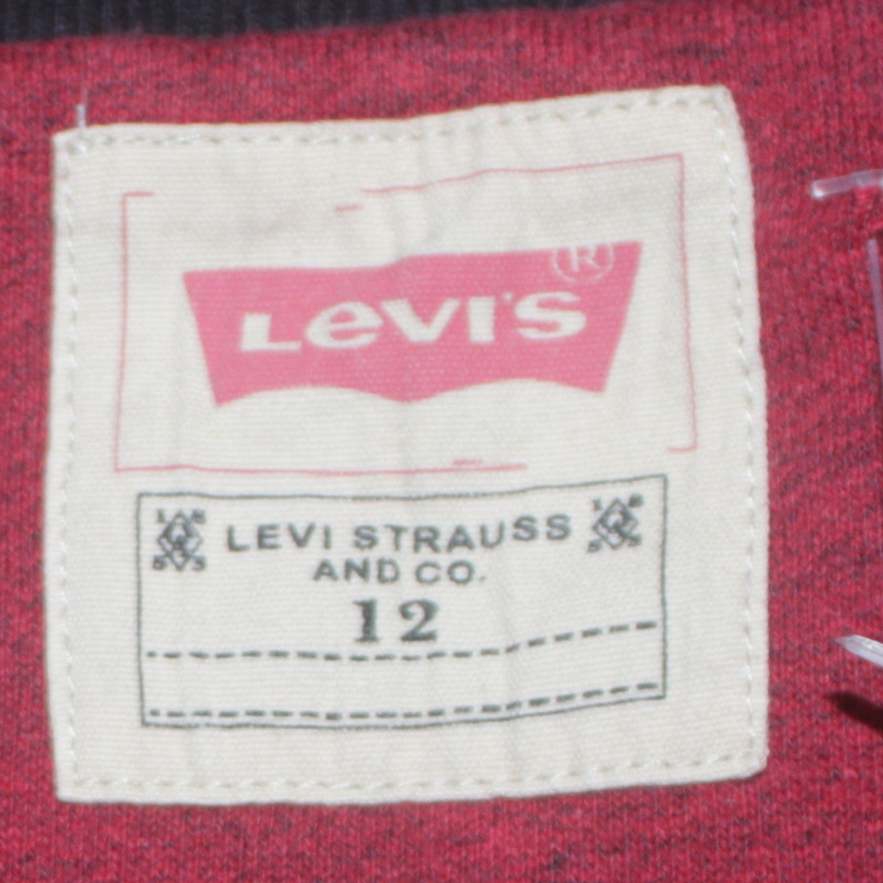 Levi's Boys Black Logo Crew Neck Pullover Sweatshirt Size 12 Years