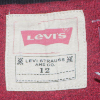 Additional view of Levi's boys’ black logo crew neck pullover sweatshirt, size 12, years