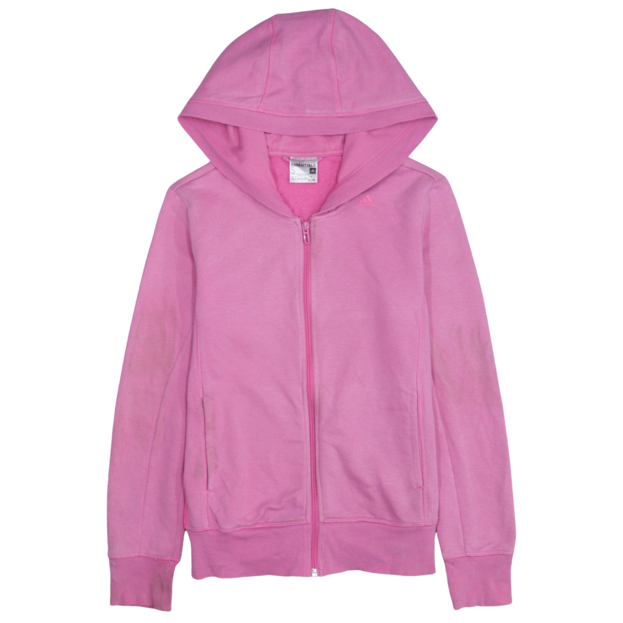 Adidas Women Pink Full Zip Hoodie Small Climalite Sport Essentials