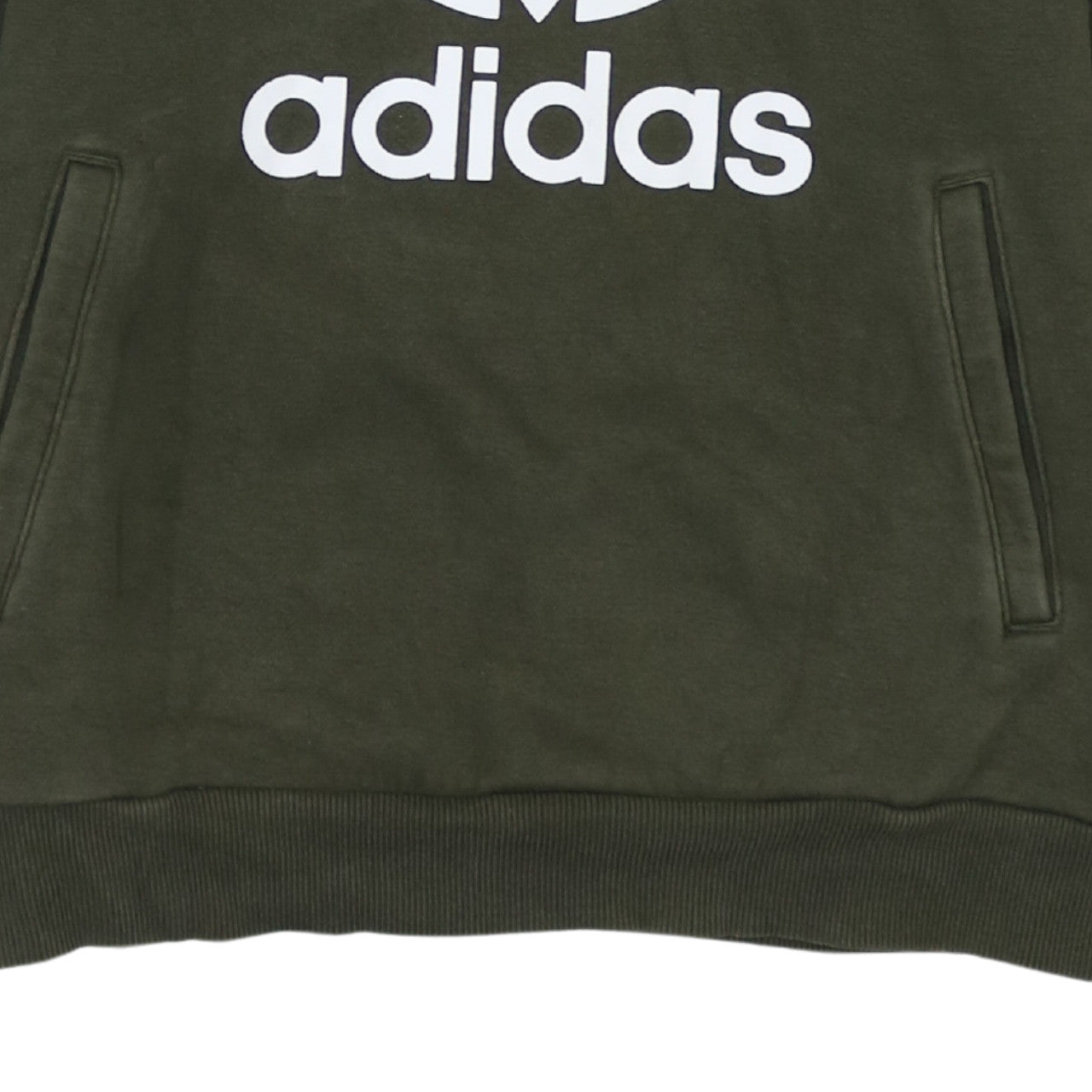 Adidas Boys Green Colourblock Pullover Hoodie 13-14 Years Hooded Sweatshirt