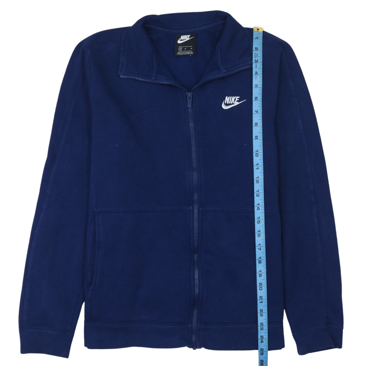 Nike Men's Blue M Track Jacket Full Zip Fleece Activewear