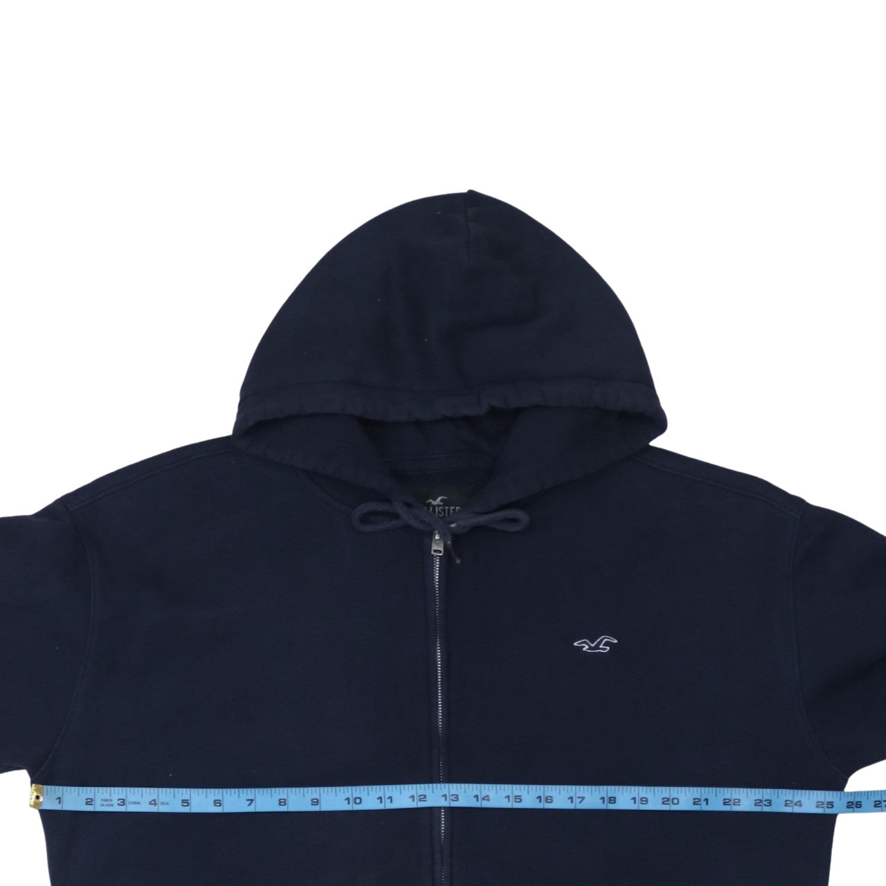 Hollister Men’s Blue Full Zip Hoodie XL Fleece Classic Style