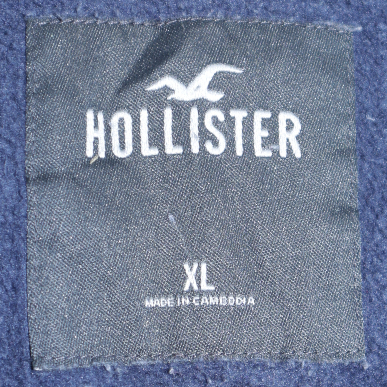 Hollister Men’s Blue Full Zip Hoodie XL Fleece Classic Style