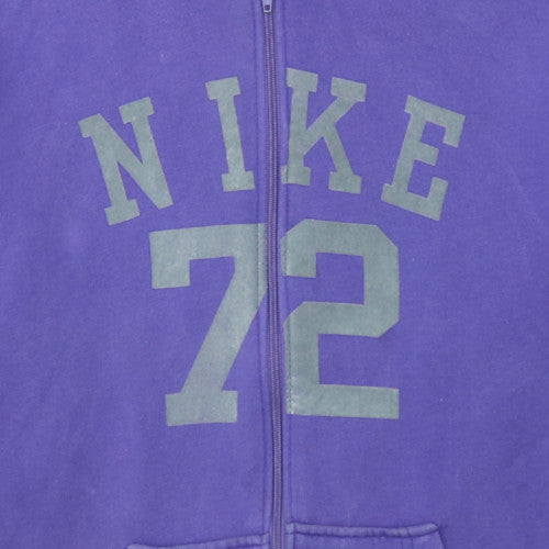 Nike Men's Purple Full Zip Hoodie L Sports Fleece Sweatshirt