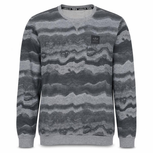Adidas Men's Grey Camouflage Crew Neck Pullover Sweatshirt Size S