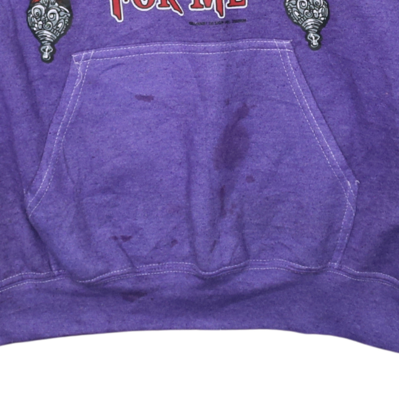 Gildan Men's Purple Pirate Graphic Pullover Hoodie Size M