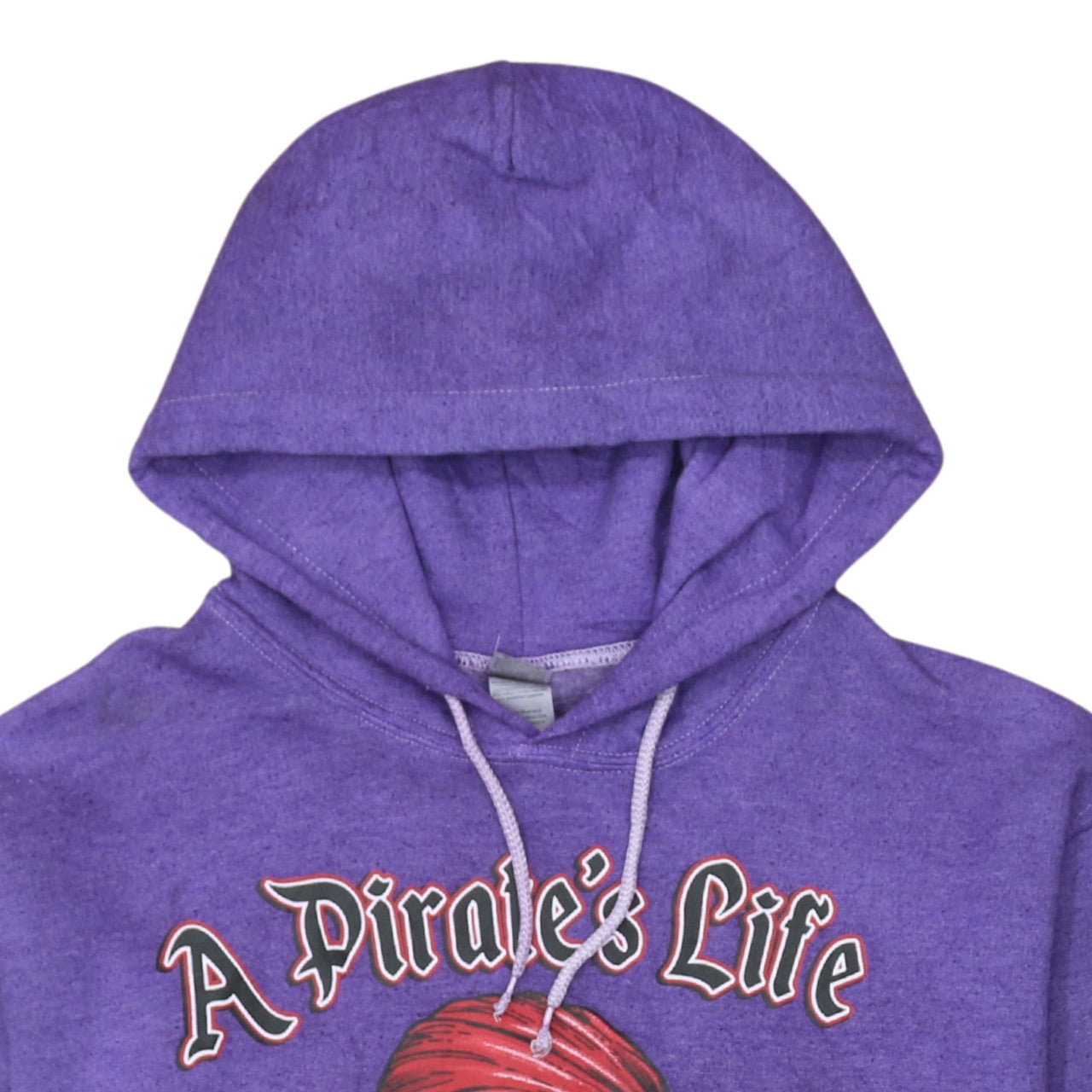 Gildan Men's Purple Pirate Graphic Pullover Hoodie Size M