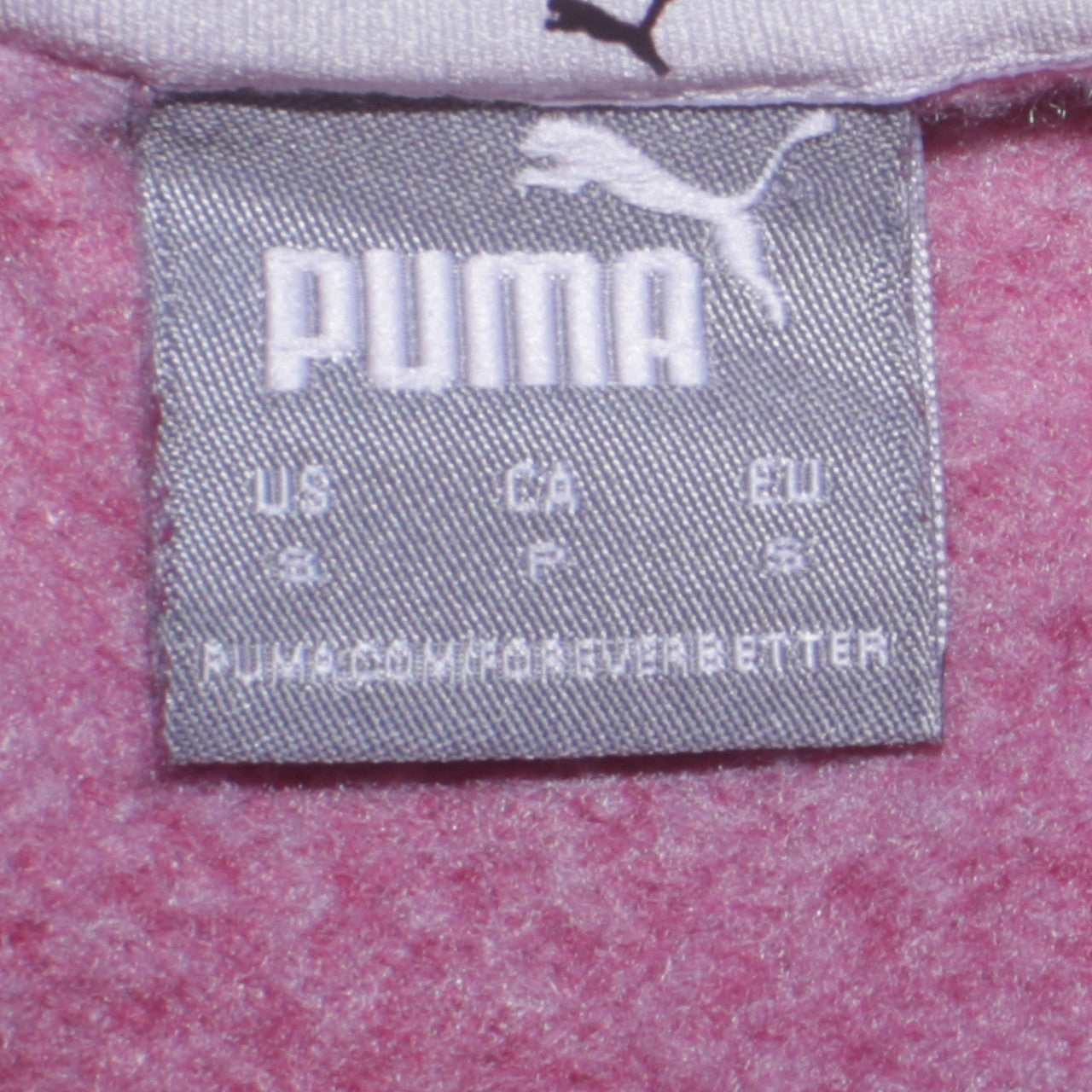 Puma Men’s Pink Logo Sweatshirt S Regular Fit Pullover Crew Neck