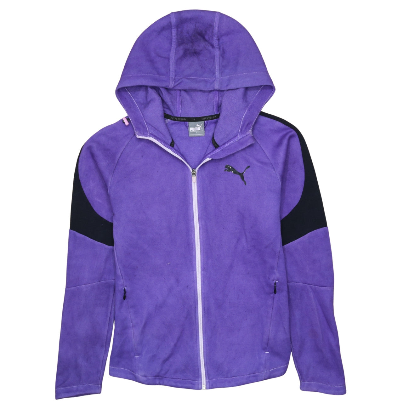 Puma Men's Purple Full Zip Hooded Fleece Hoodie Size M
