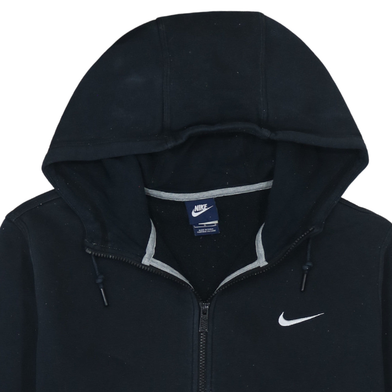 Nike Men's Black Full Zip Hoodie L Fleece Sportswear