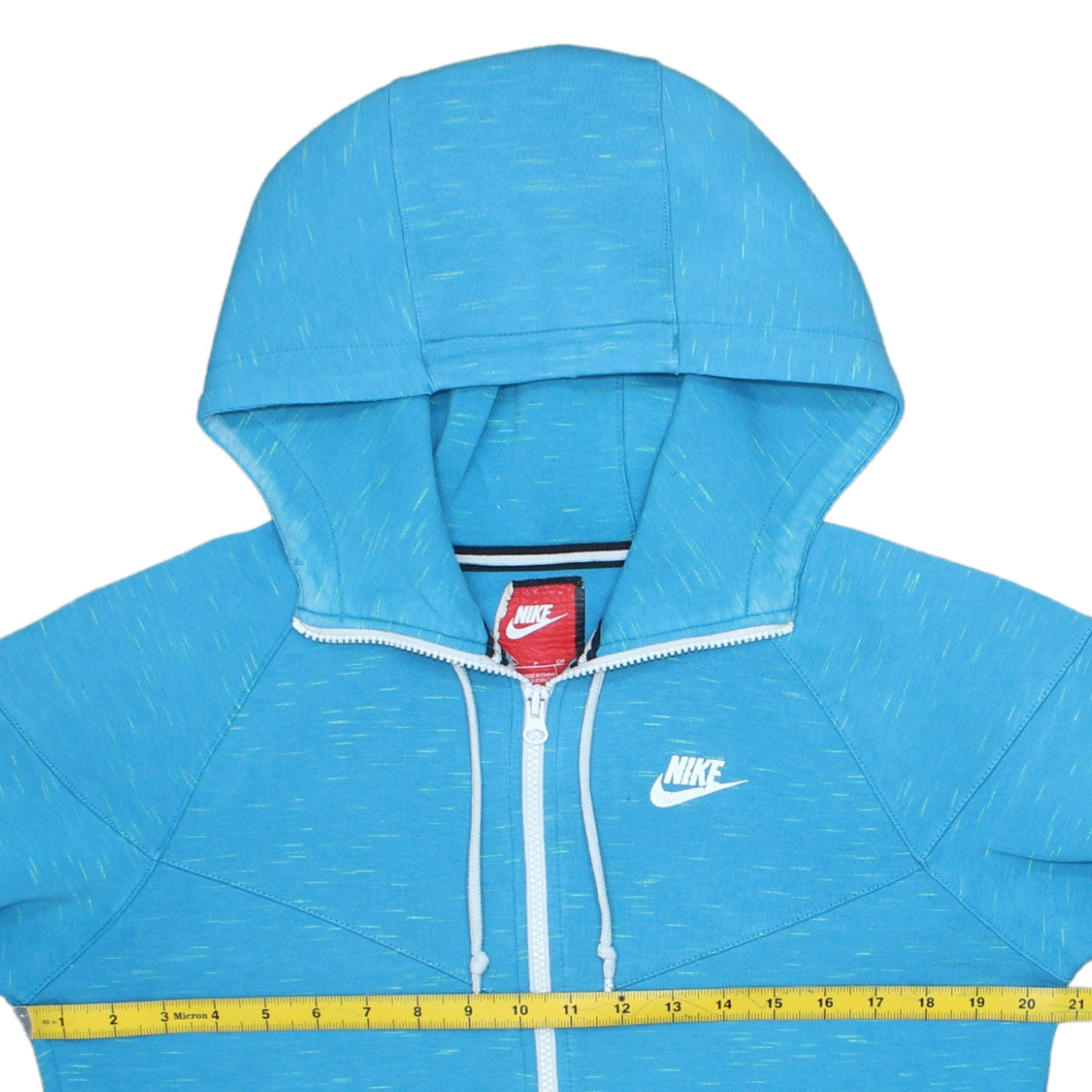 Nike Men’s Blue Full Zip Hoodie Size S Regular Fit Logo Sweatshirt