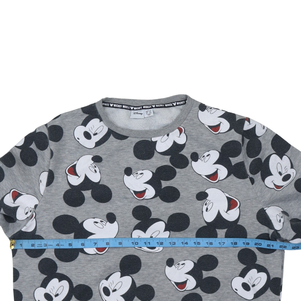 Disney Women Grey Mickey Mouse Pullover Sweatshirt Size L 14/16