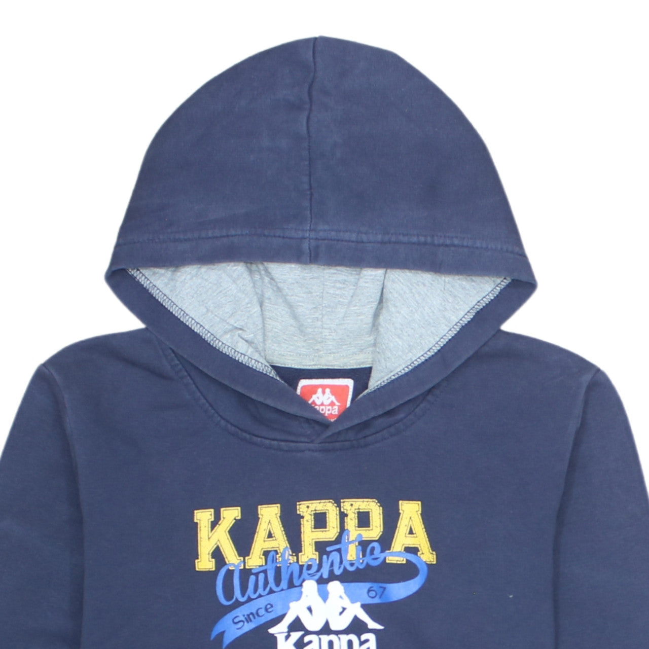 Kappa Boys Blue Printed Pullover Hoodie 14 Years 164cm Regular Fit