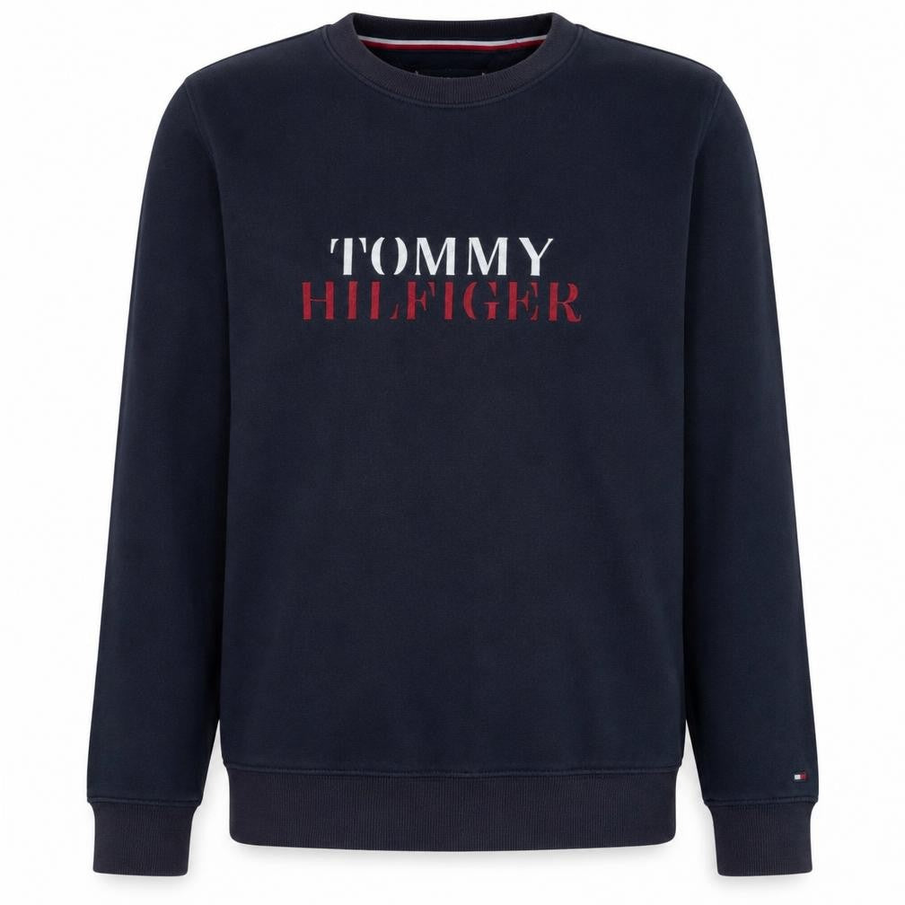 Tommy Hilfiger Men's Blue Logo Pullover Sweatshirt Size M