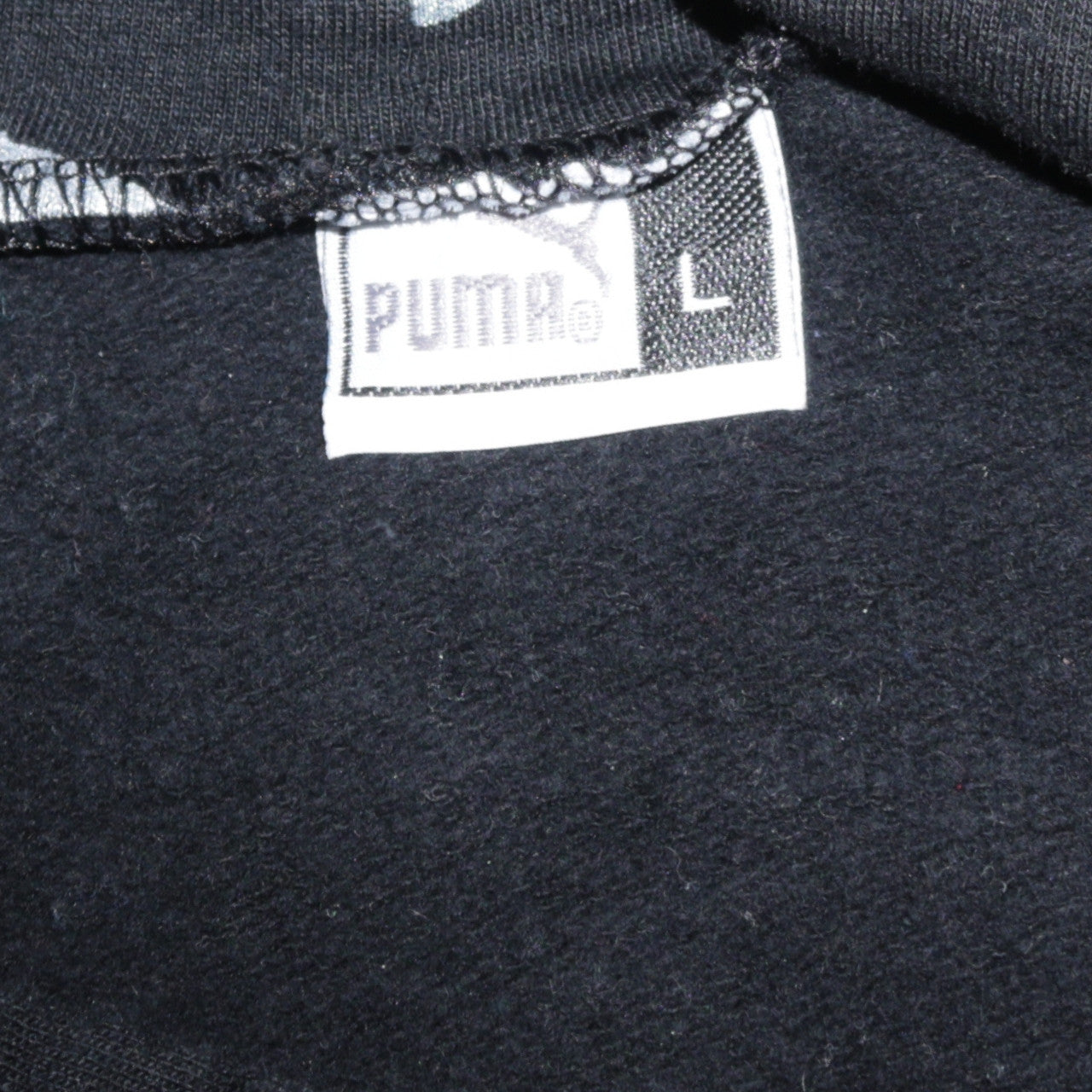 Puma Men's Black Full Zip Hoodie L Sports Graphic Sweatshirt