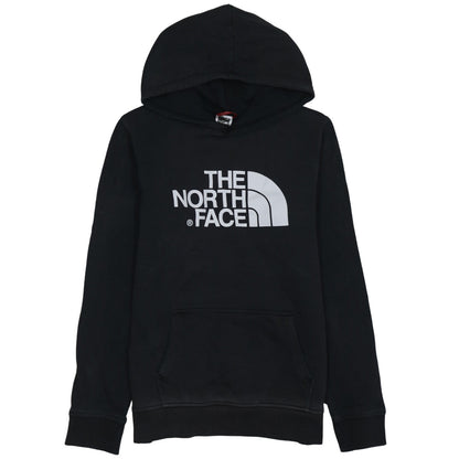Additional front view of The North Face boys’ black xl pullover hoodie with logo print