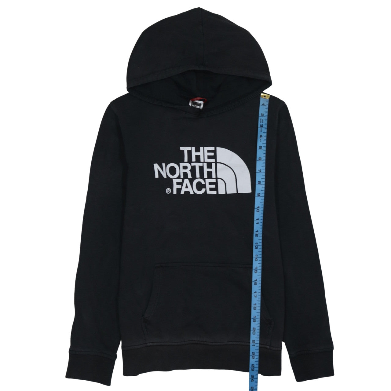 The North Face Boys Black XL Pullover Hoodie with Logo Print