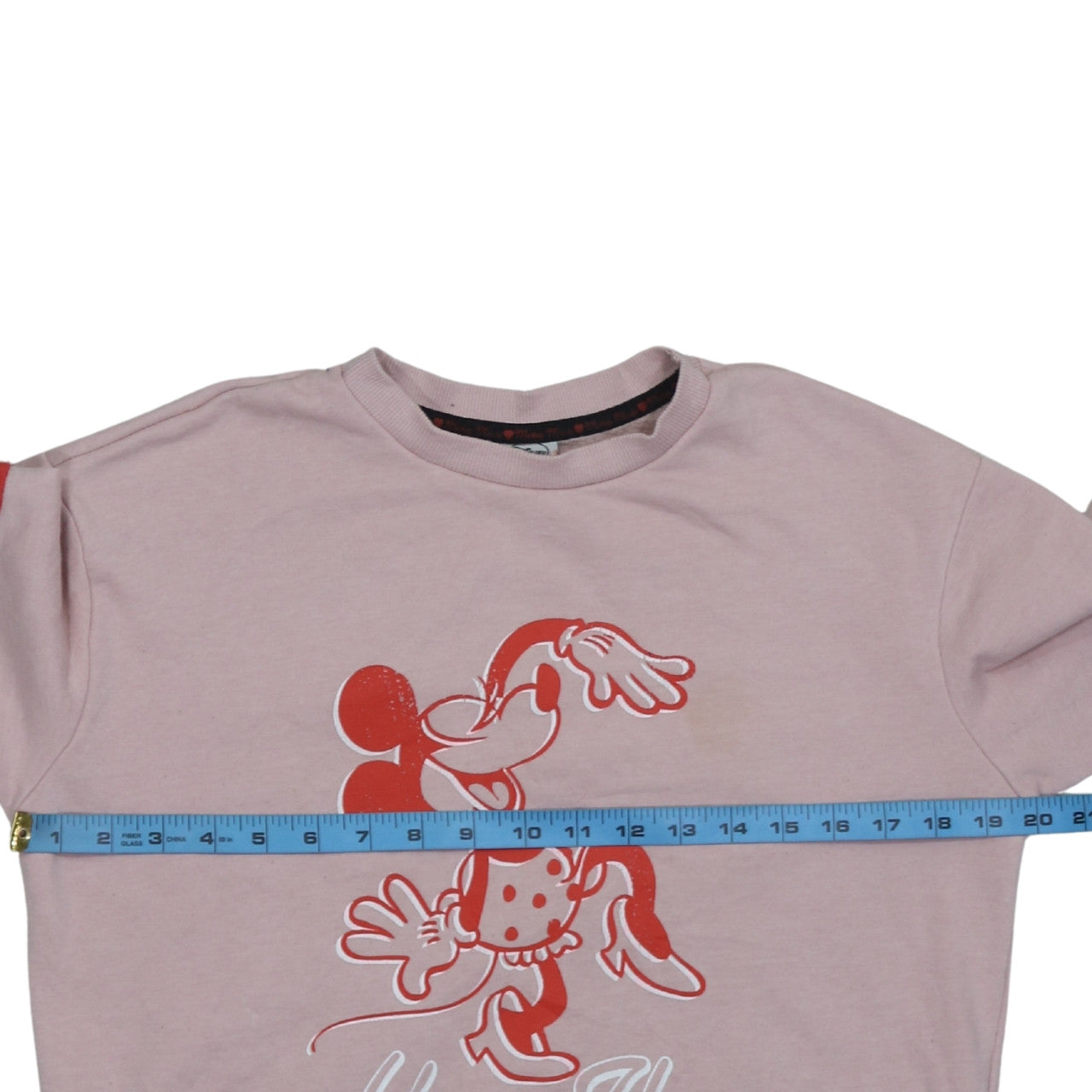 Disney at George Women Pink Minnie Mouse Pullover Sweatshirt Small