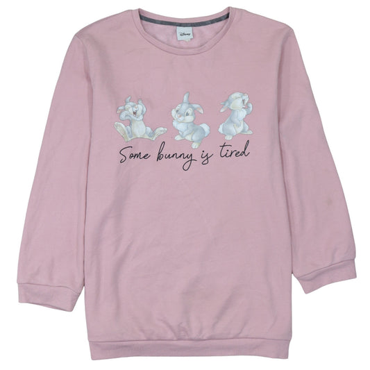 Disney Women Pink Thumper Bambi Pullover Sweatshirt UK 12-14 M