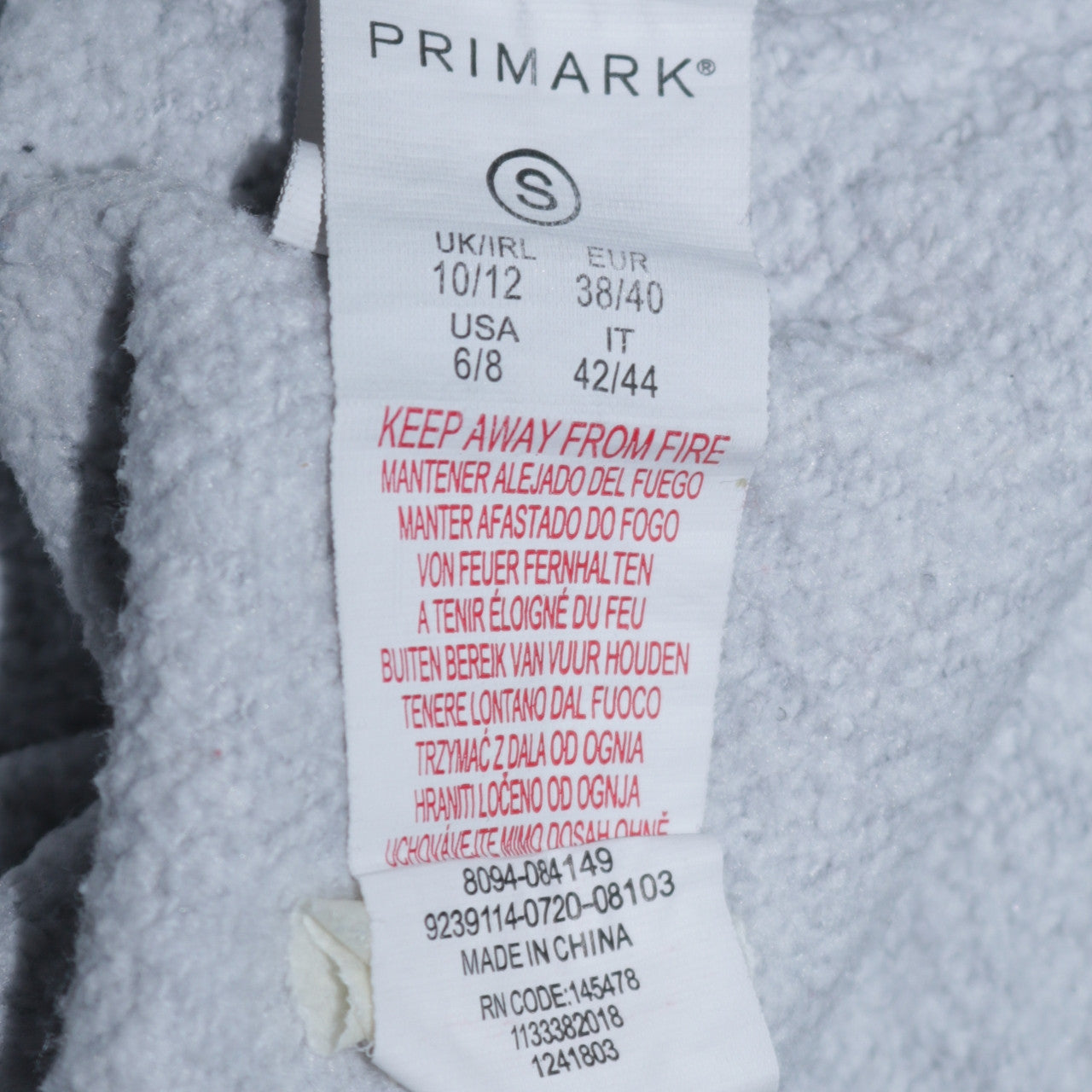 Disney Primark Women's Grey Mickey Sweatshirt Size 10/12 Pullover