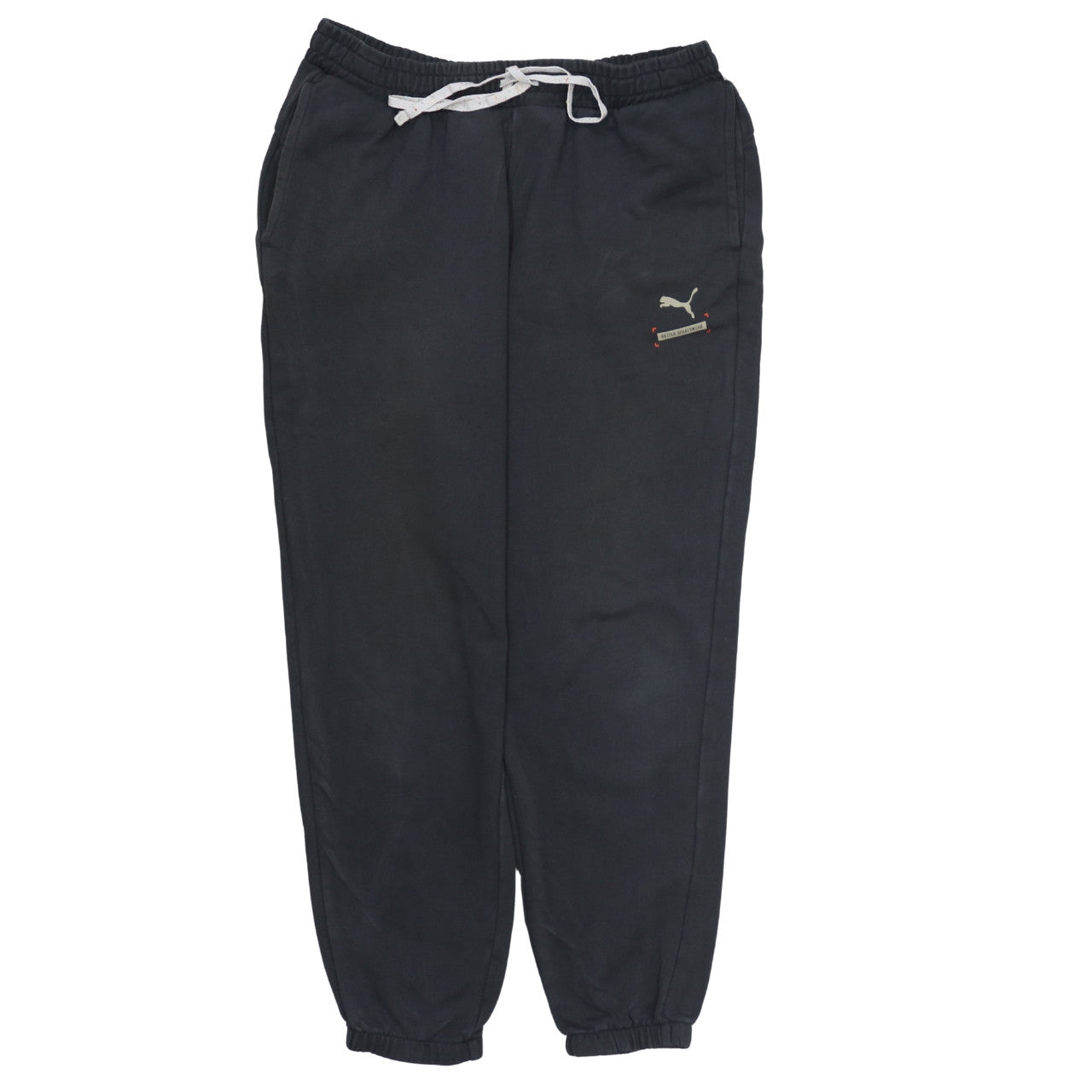 Puma Men Black L Jogger Sweatpants Elastic Waist Activewear