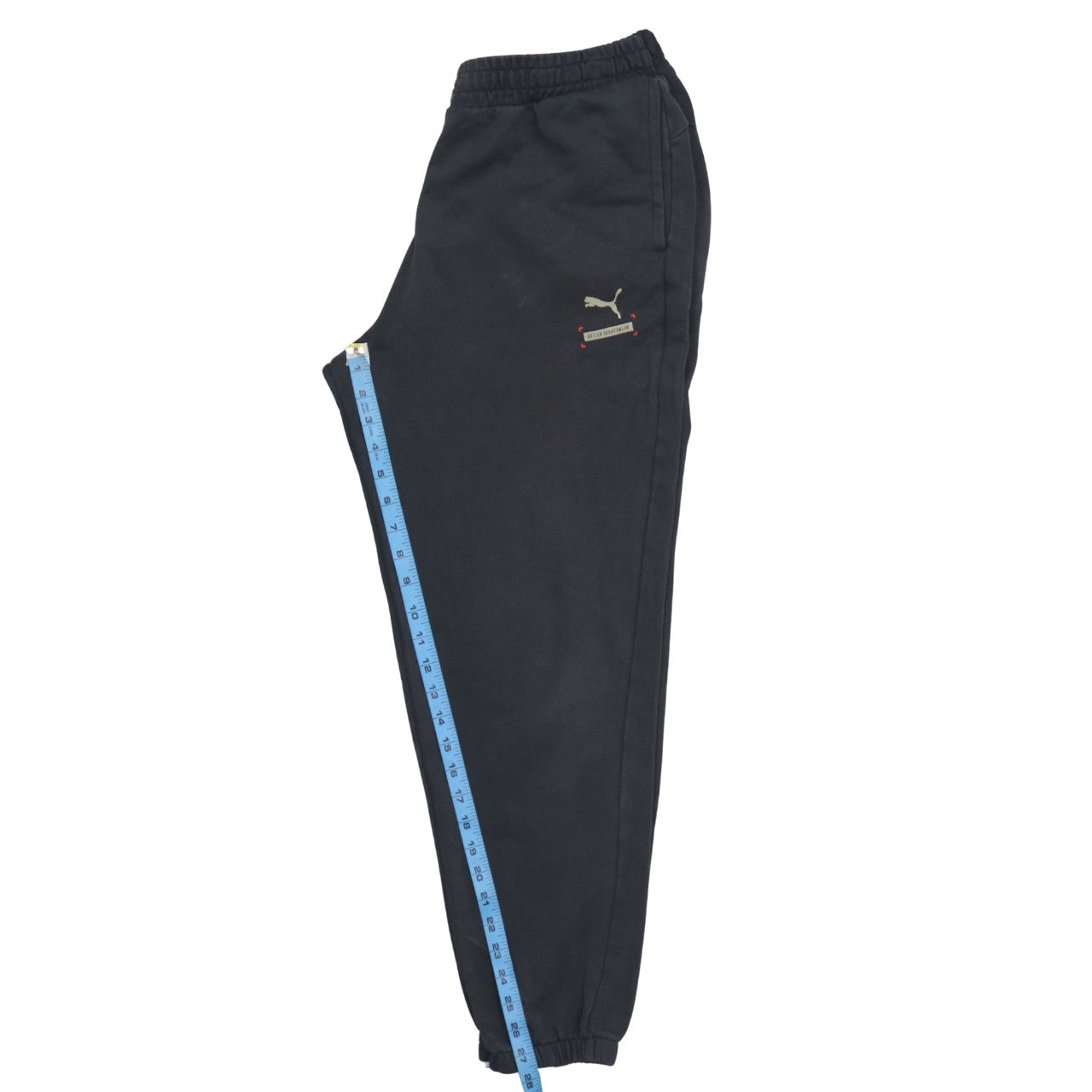 Puma Men Black L Jogger Sweatpants Elastic Waist Activewear