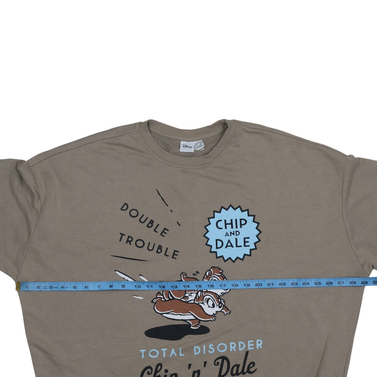 Disney Women’s Brown Chip 'n' Dale Graphic Pullover Sweatshirt XL