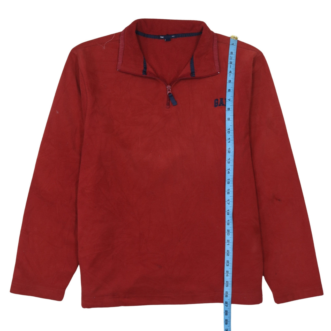 GAP Men’s Red 1/4 Zip Fleece Pullover Sweatshirt Size L