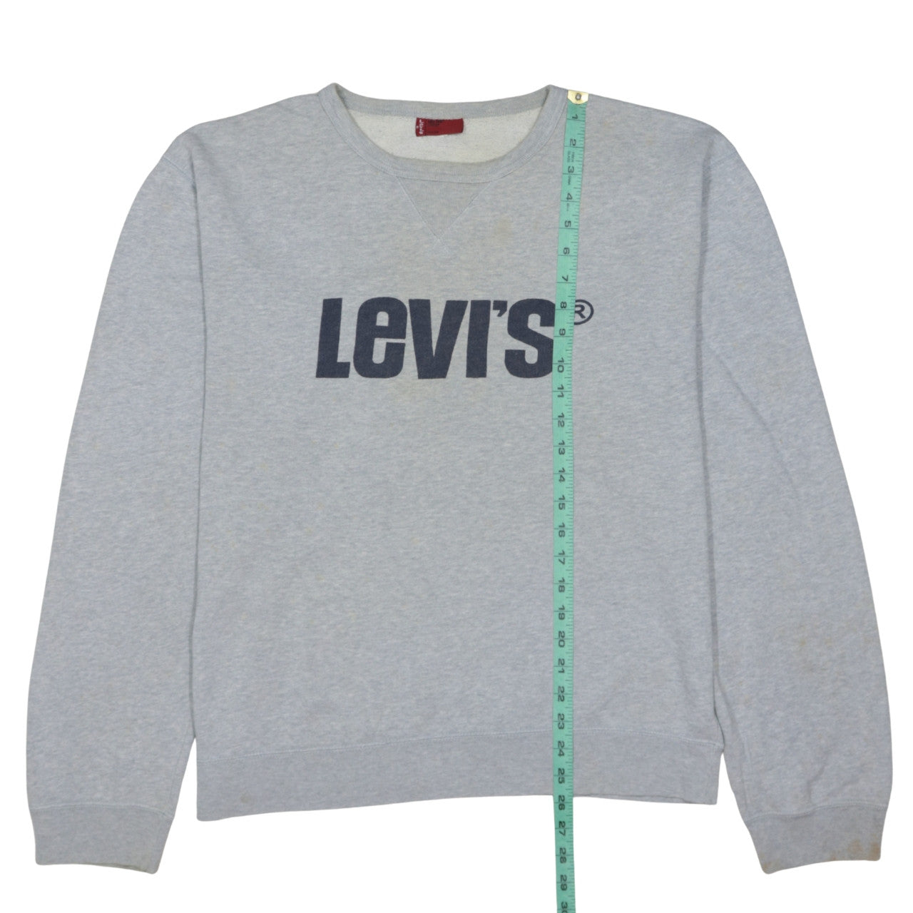 Levi's Men's Grey Logo Crew Neck Pullover Sweatshirt Size L