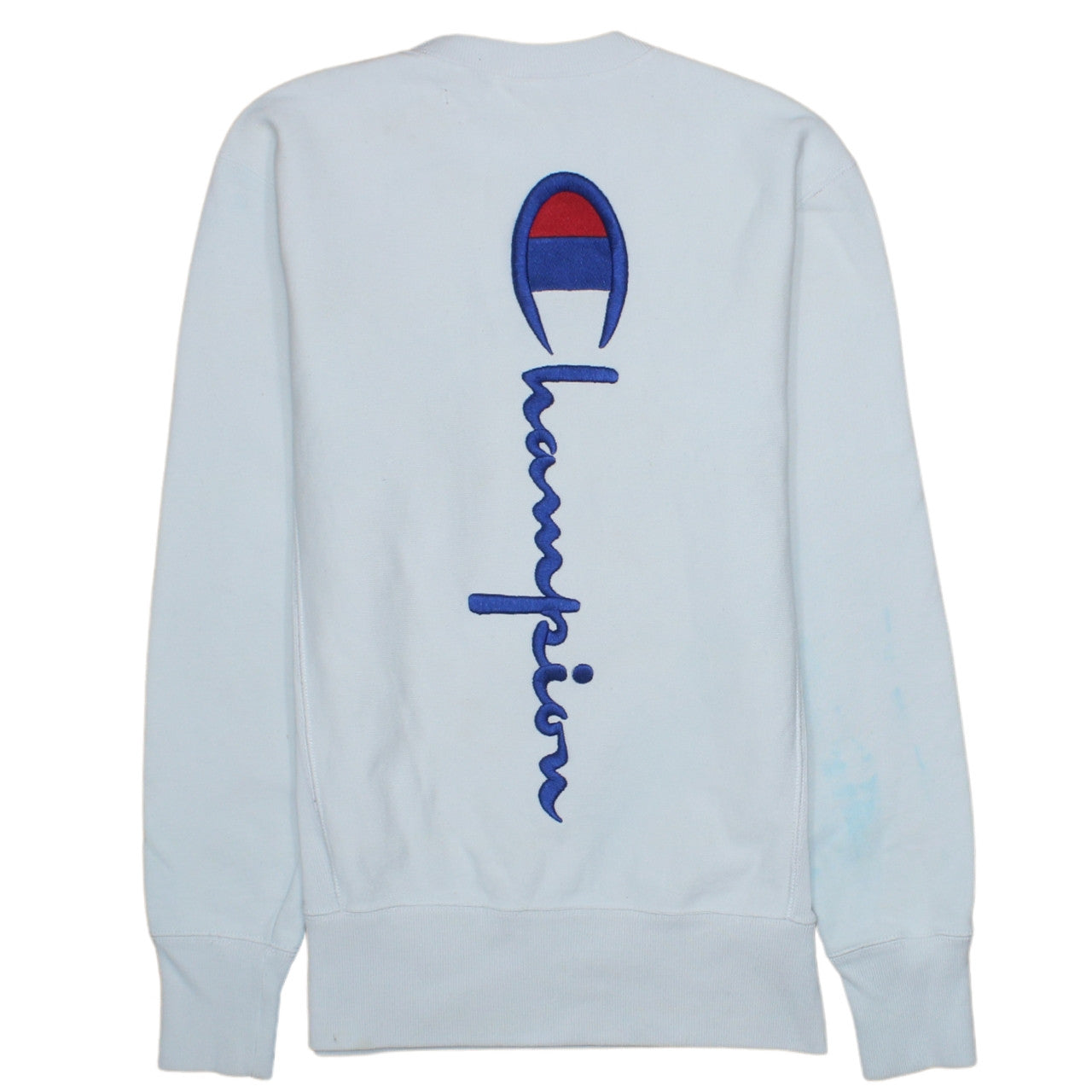 Champion Men's White Small Reverse Weave Pullover Sweatshirt