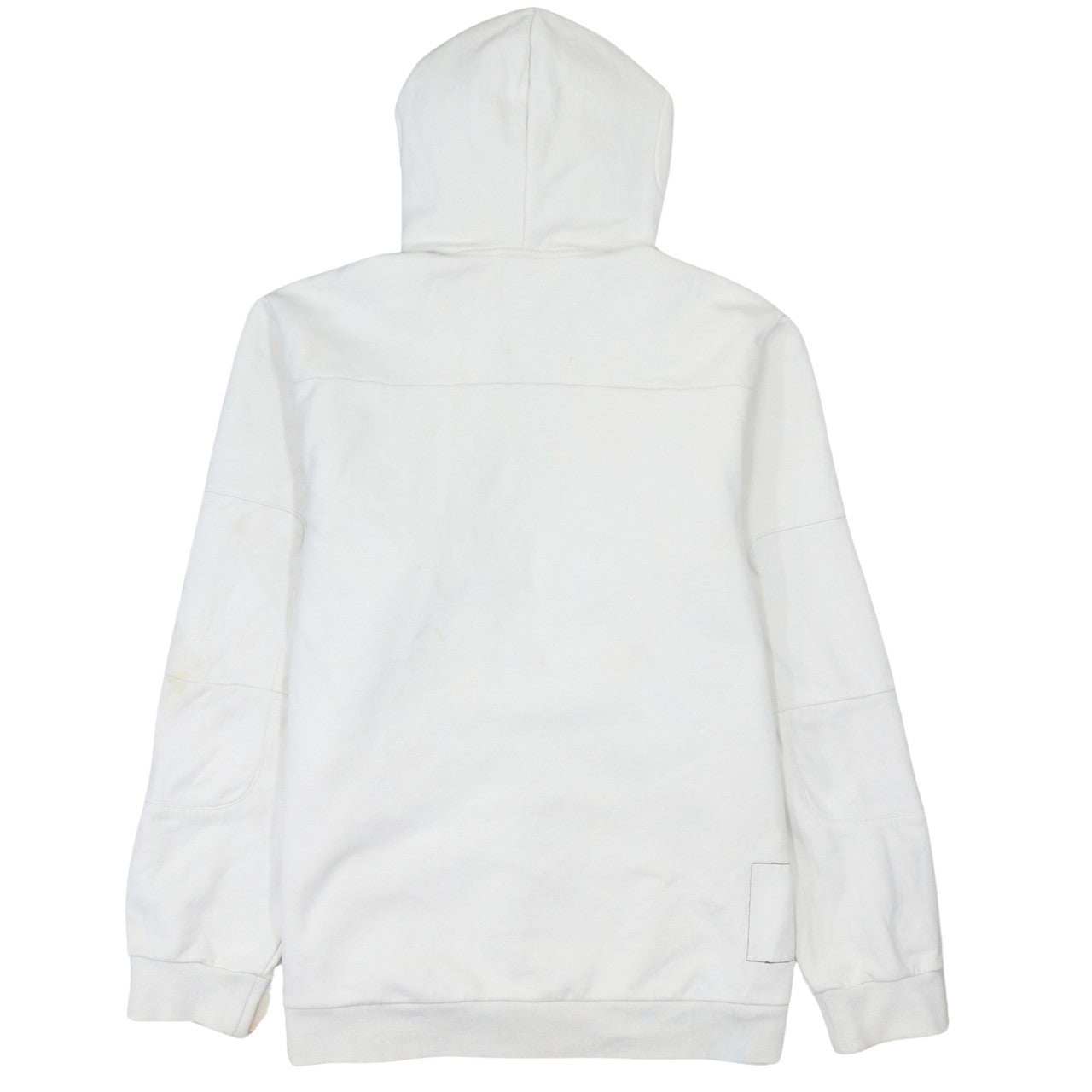 Adidas Men's White L Pullover Fleece Hoodie with Embroidered Logo